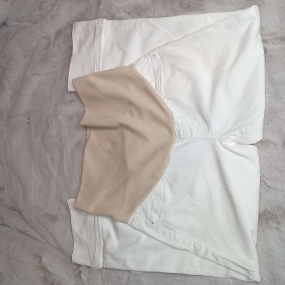 Lila Ryan Kent Maternity White Cuffed Cropped Capri Skinny Jeans. Sz 29 - Picture 3 of 8